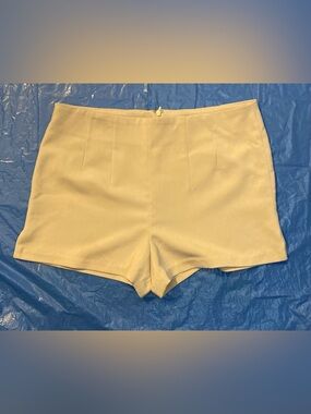 ☀️🌹☀️High-Waist Cream Tailored Women’s Dress Shorts